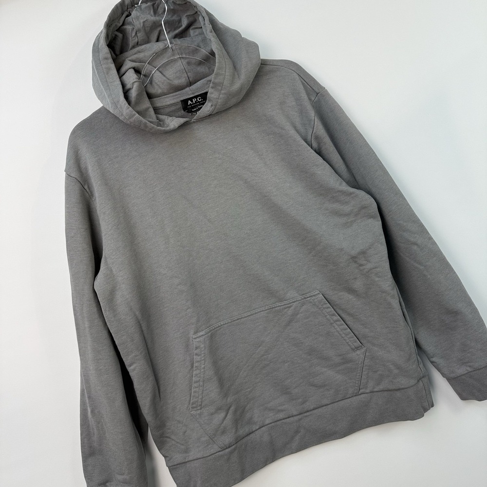 A.P.C. Rue Madame Paris Hoodie Mens XXL Gray $235